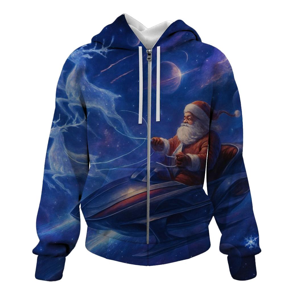 Galactic Sleigh Navigator Santa pullover hoodies