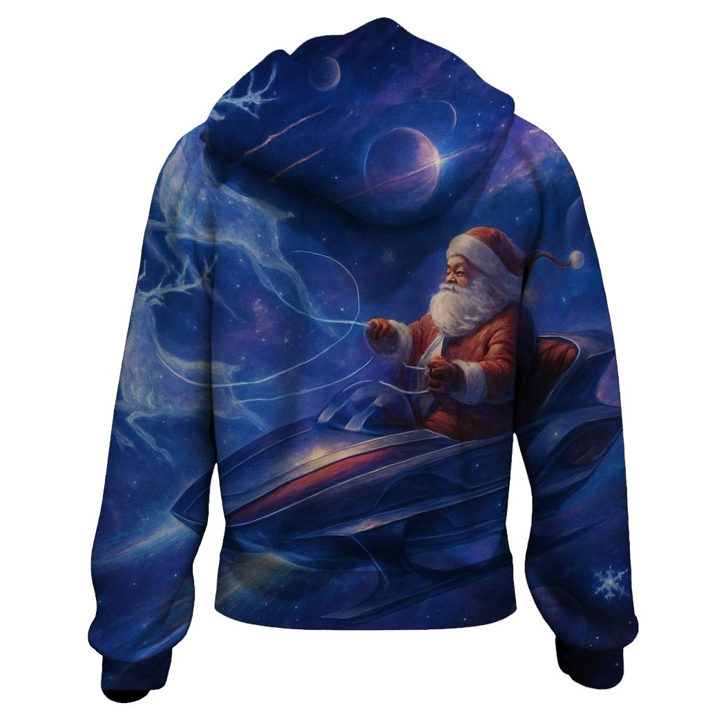 Galactic Sleigh Navigator Santa pullover hoodies