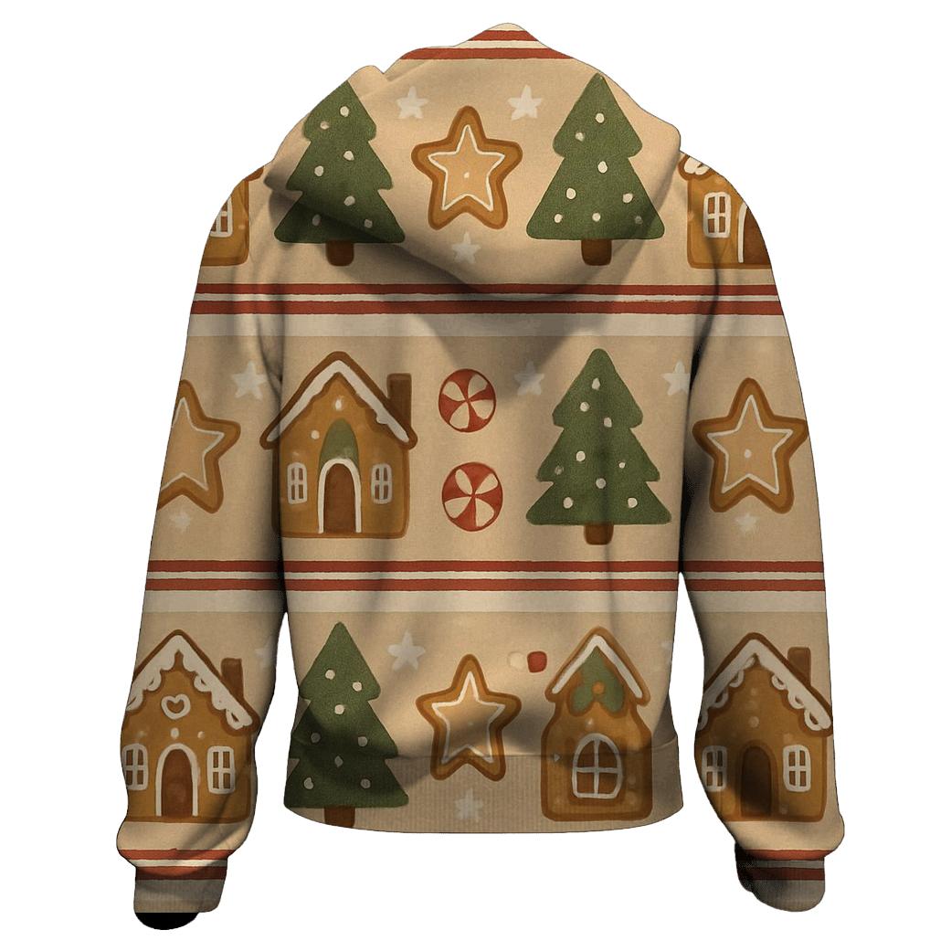 Gingerbread Village Stripe pullover hoodies