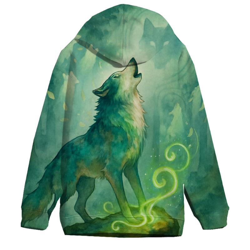 Forest Spirit Howl zip-up hoodies