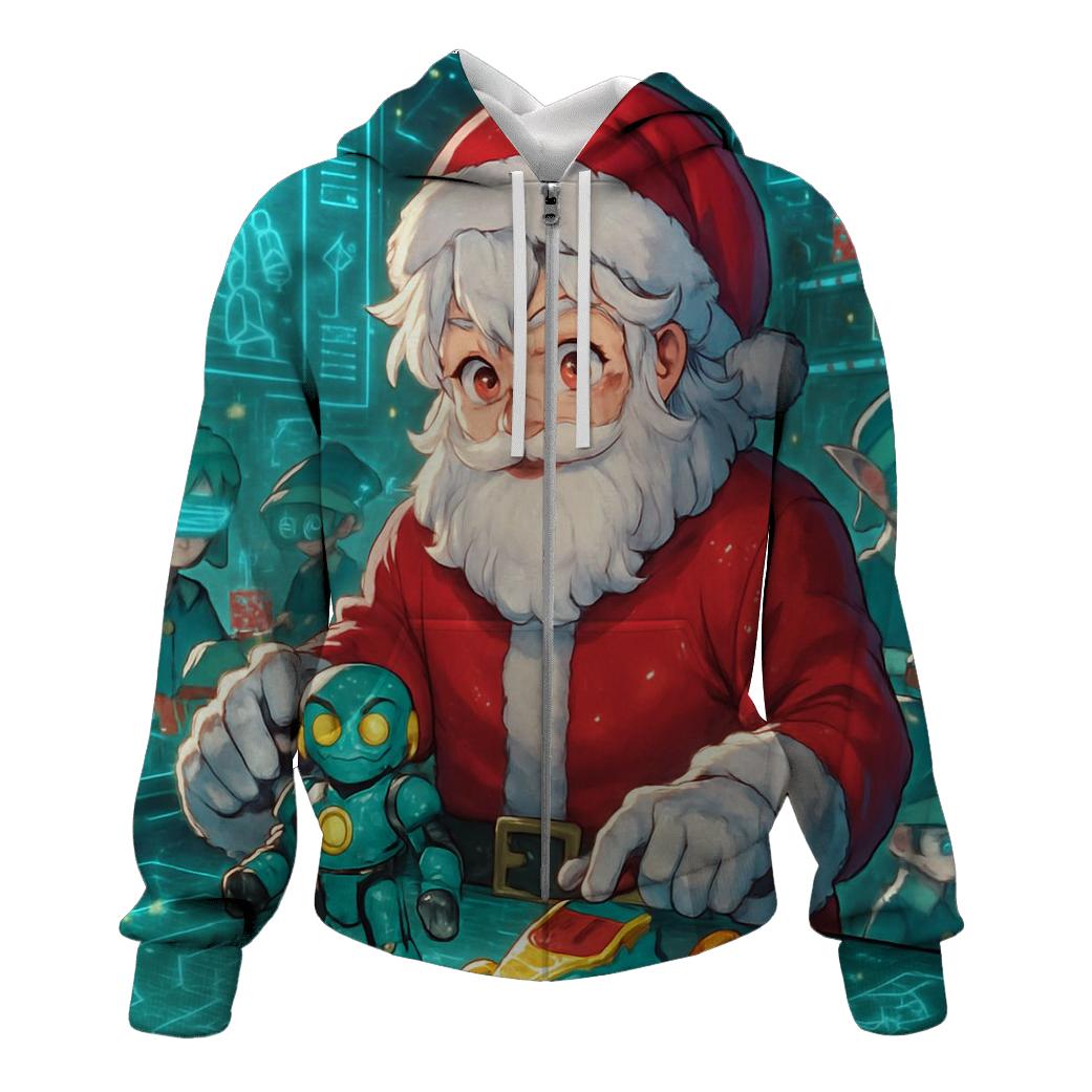 Santa Workshop Circuit Crafter embroidered hoodies