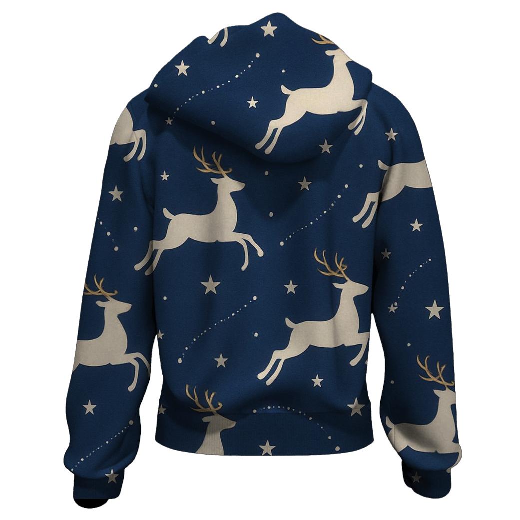 Reindeer Silhouette Constellations heavyweight hoodies