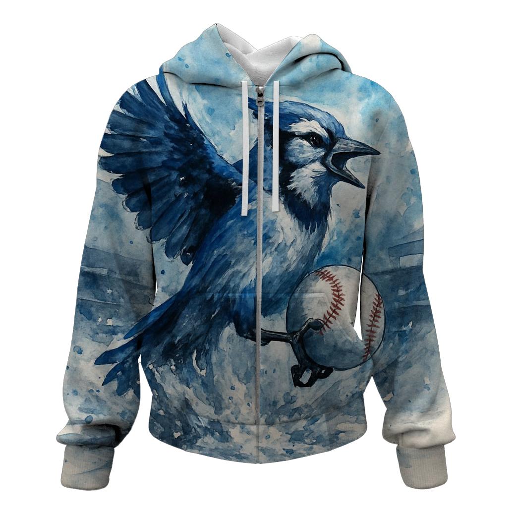 Rising Wings Over Winter Diamond Blue Jays premium hoodies