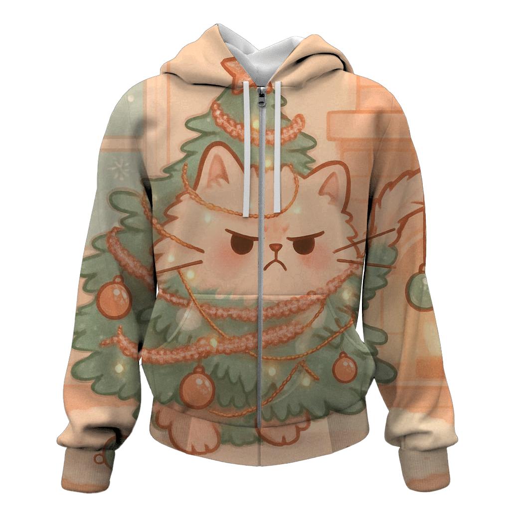 Grumpy Cat Tangle In The Tree graphic hoodies