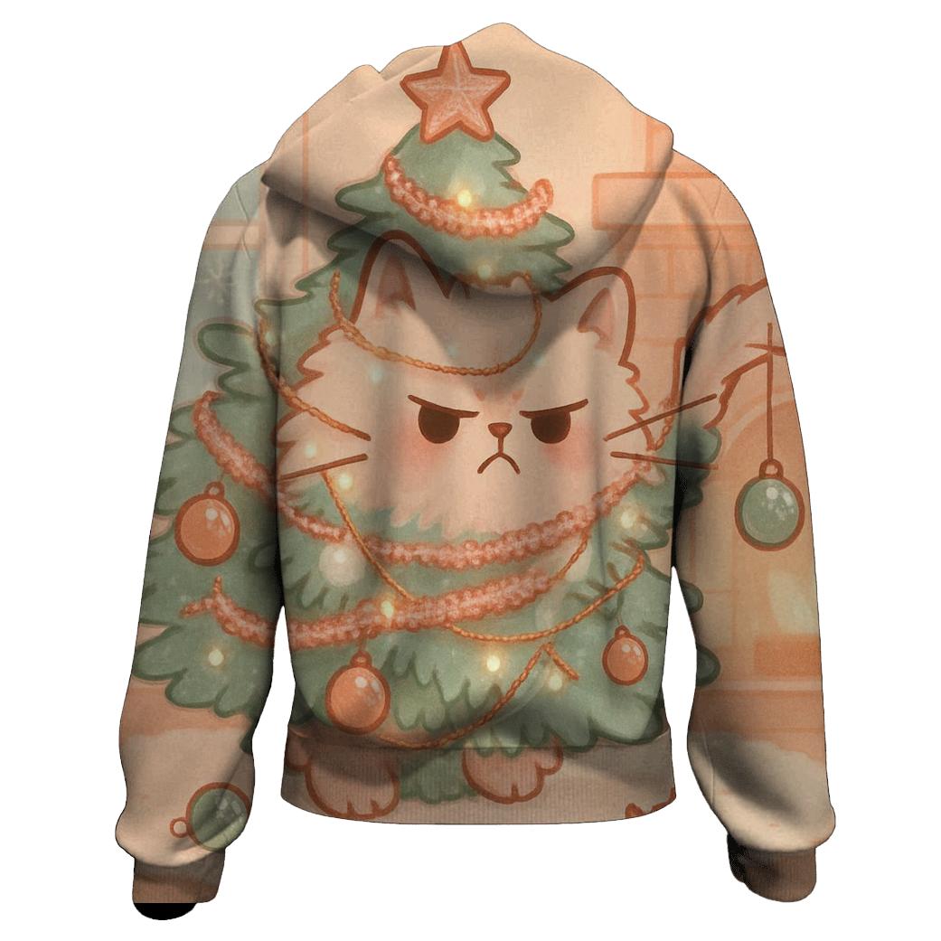 Grumpy Cat Tangle In The Tree graphic hoodies