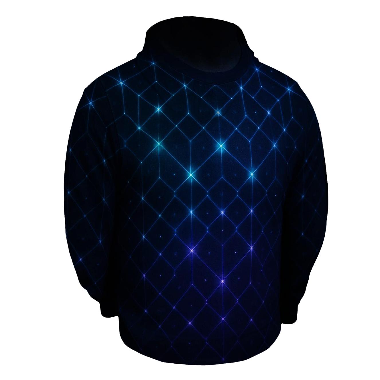 Stellar Lattice Glow heavyweight hoodies