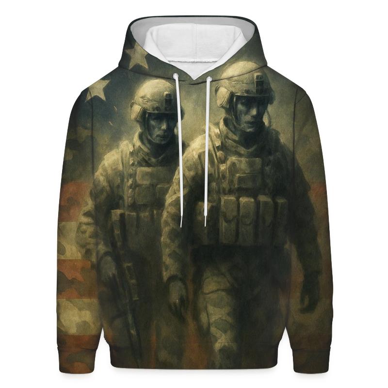 Camouflage Stripes Brothers In Arms pullover hoodies