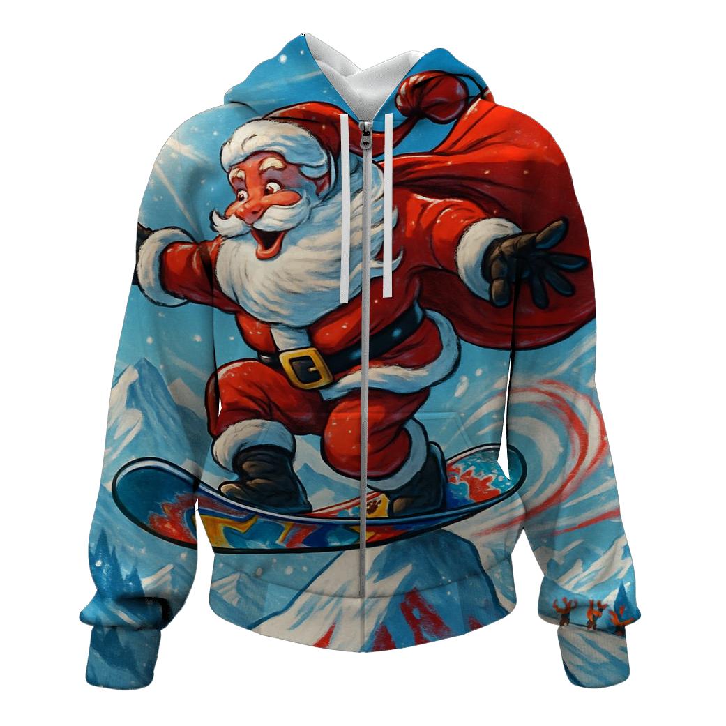 Mountain Summit Snowboard Santa heavyweight hoodies