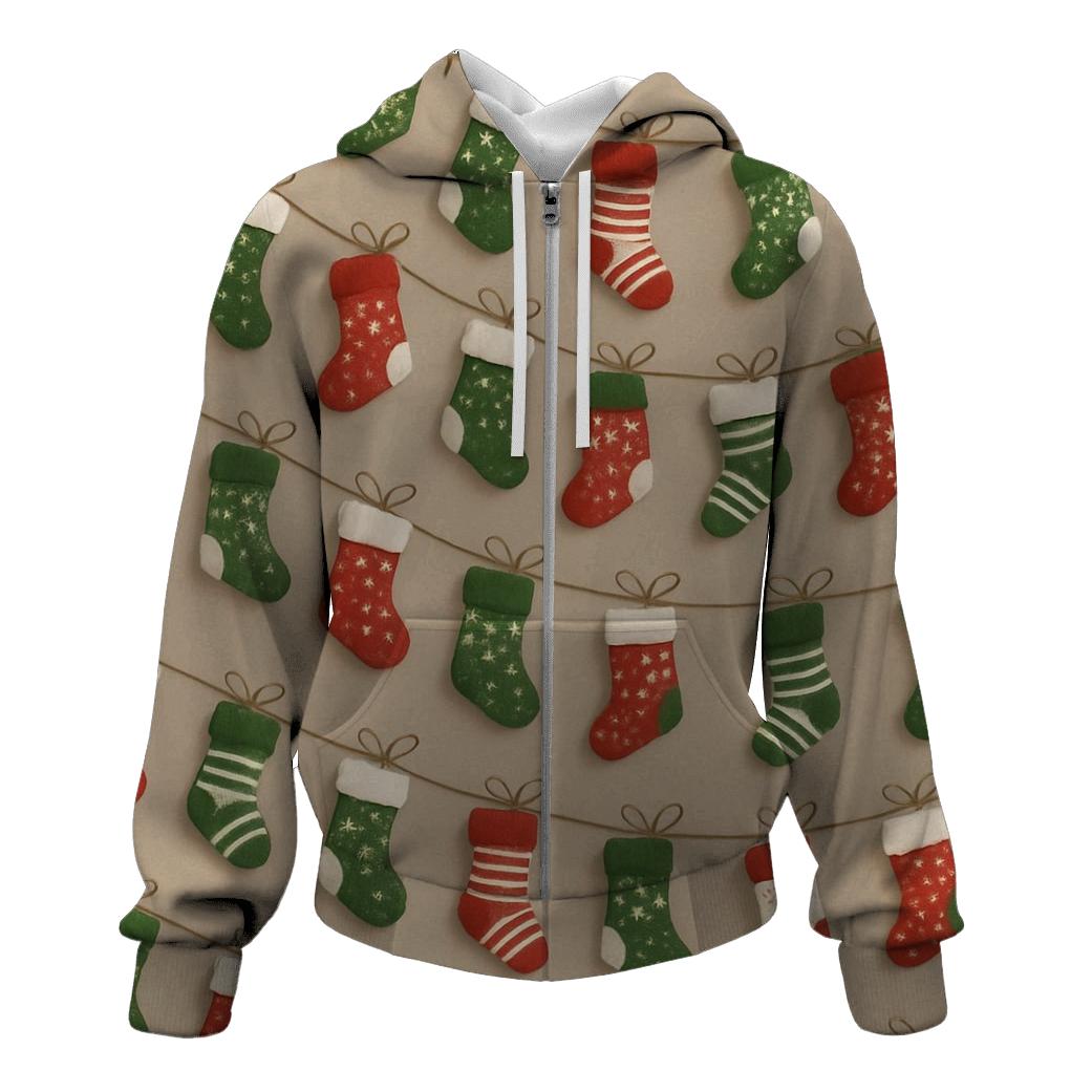 Stocking Garland Diagonal Wave custom hoodies