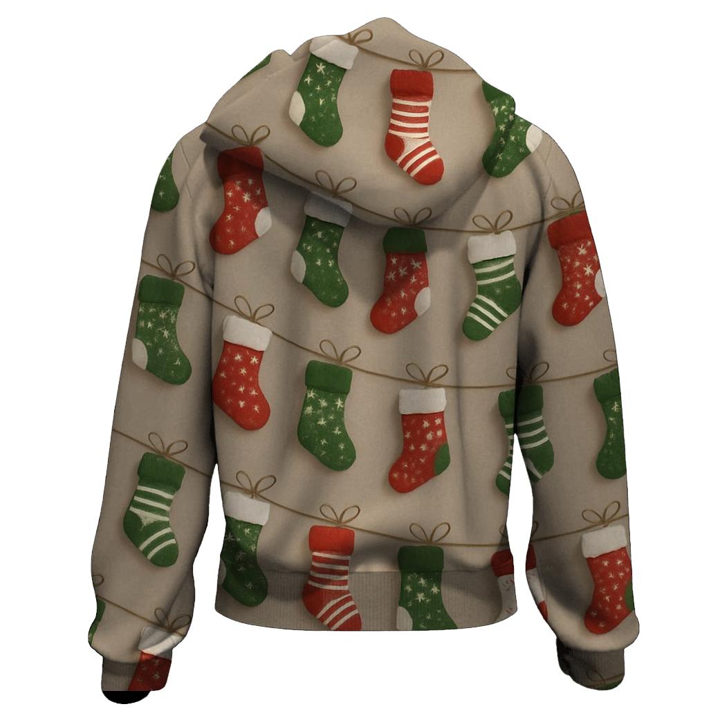 Stocking Garland Diagonal Wave custom hoodies