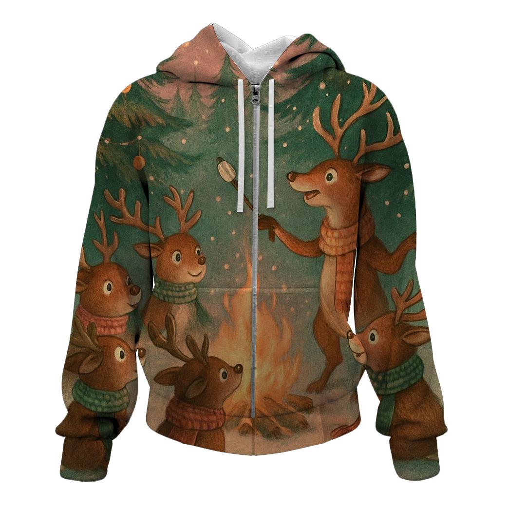 Reindeer Campfire Story Circle hoodie trends