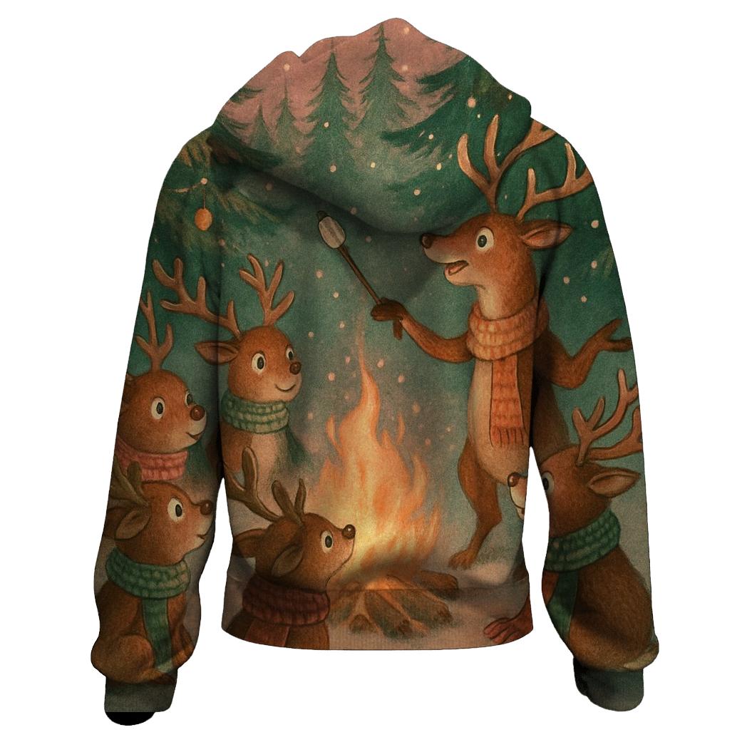 Reindeer Campfire Story Circle hoodie trends