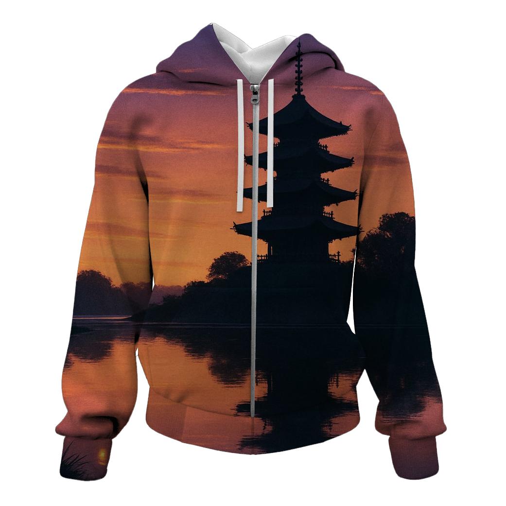 Zen Pagoda At Ember Horizon hoodie trends