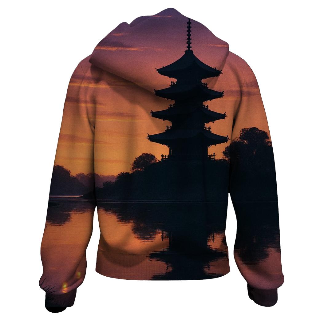Zen Pagoda At Ember Horizon hoodie trends