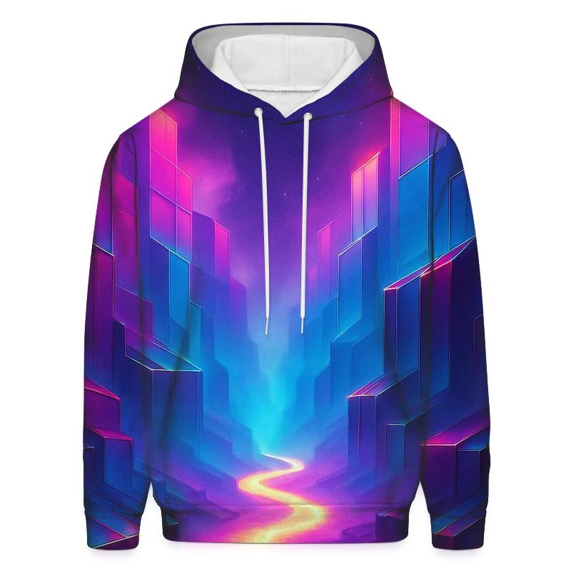 Neon Mirage Canyon zip-up hoodies