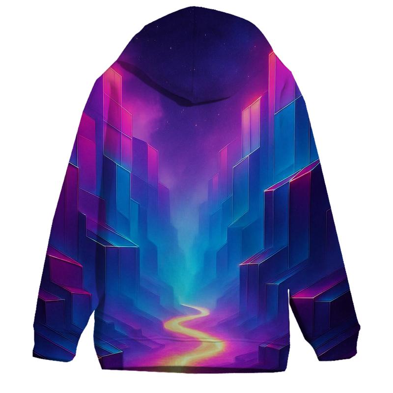 Neon Mirage Canyon zip-up hoodies