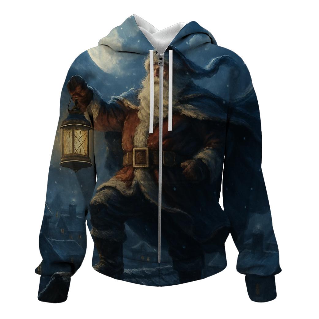 Midnight Guardian Santa On Rooftop hoodie trends
