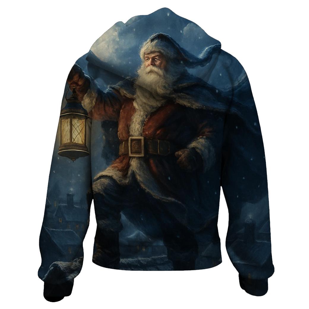 Midnight Guardian Santa On Rooftop hoodie trends