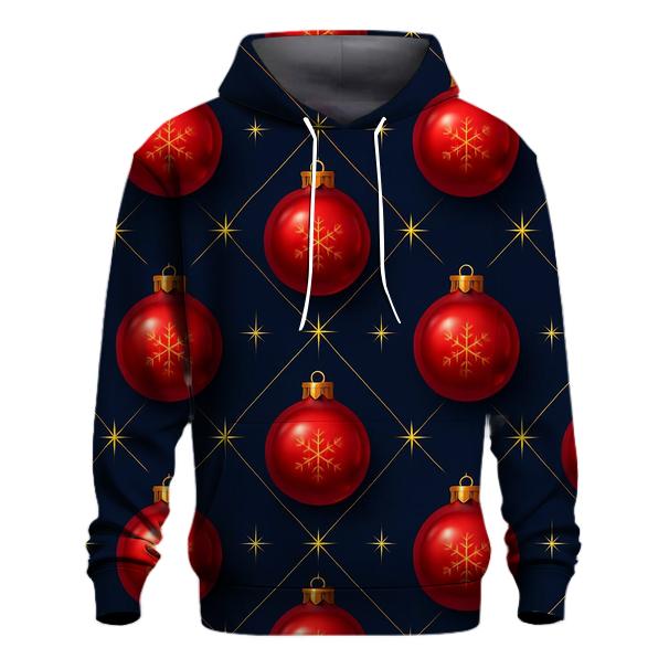 Crimson Ornament Lattice On Midnight Sky graphic hoodies
