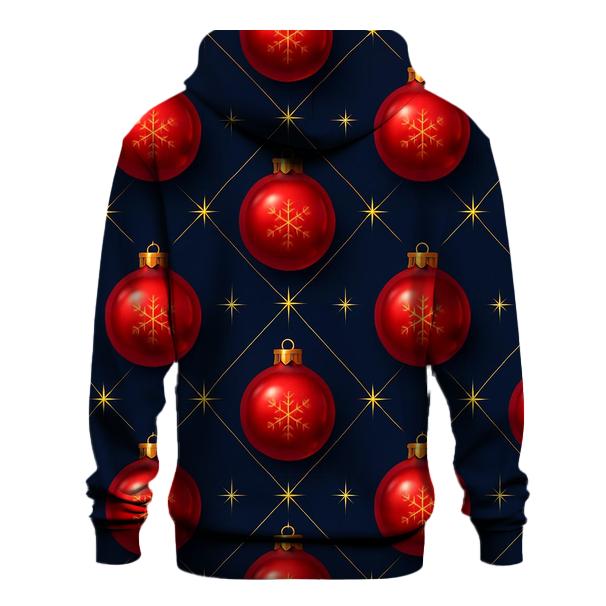 Crimson Ornament Lattice On Midnight Sky graphic hoodies