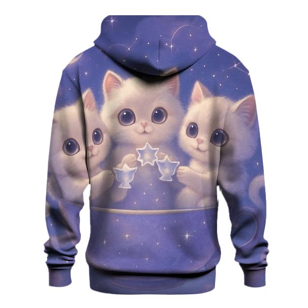 Starlit Tea Party Kittens zip-up hoodies