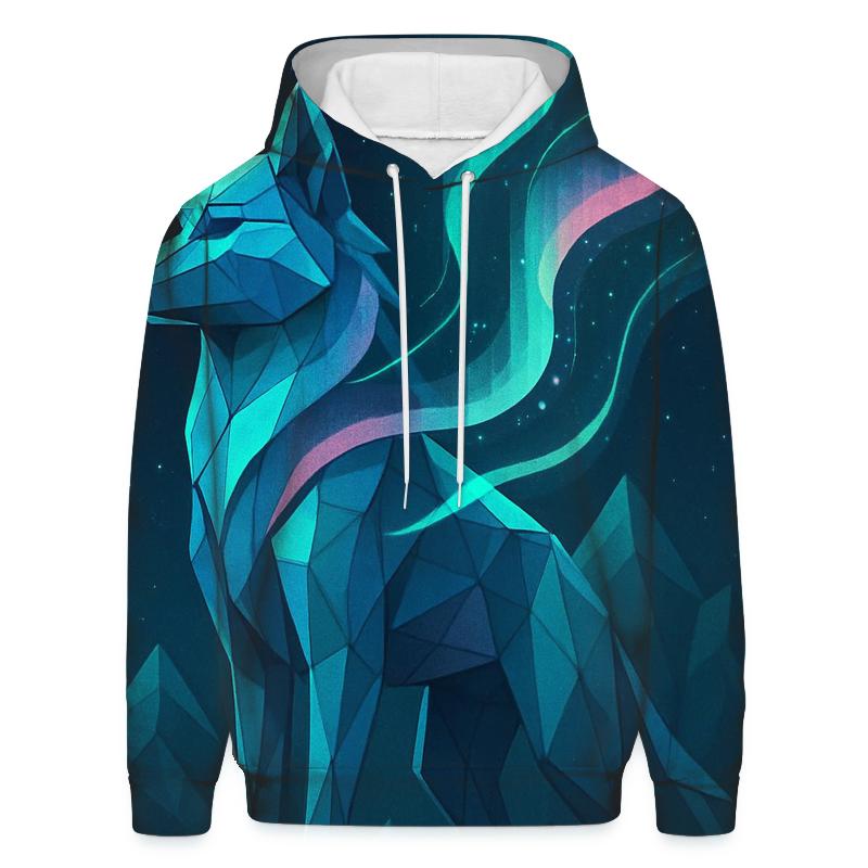 Geometric Aurora Sentinel lightweight hoodies