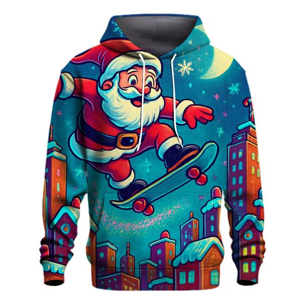 Gingerbread City Rooftop Delivery graphic hoodies