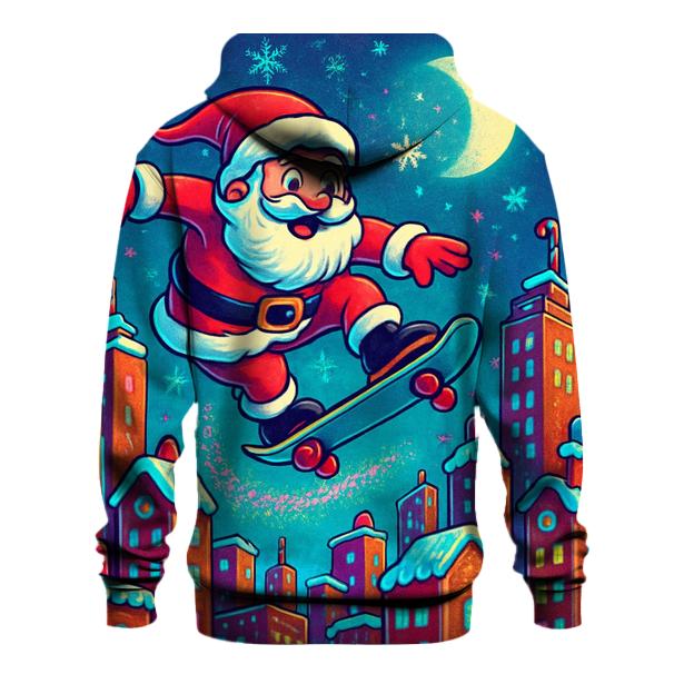 Gingerbread City Rooftop Delivery graphic hoodies