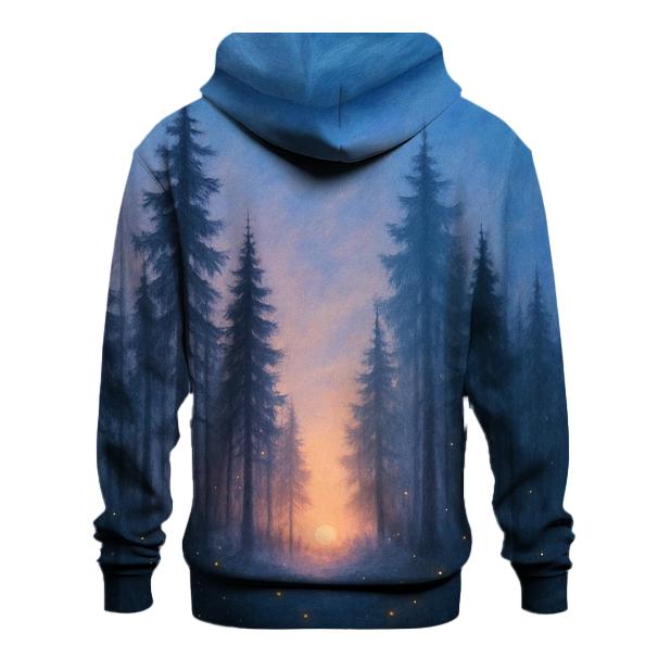Forest Glow At Falling Sun zip-up hoodies