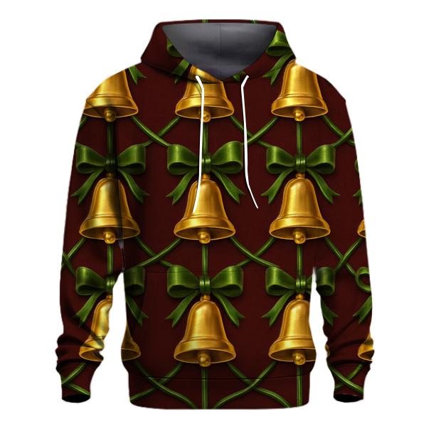 Golden Bell Garland Grid zip-up hoodies
