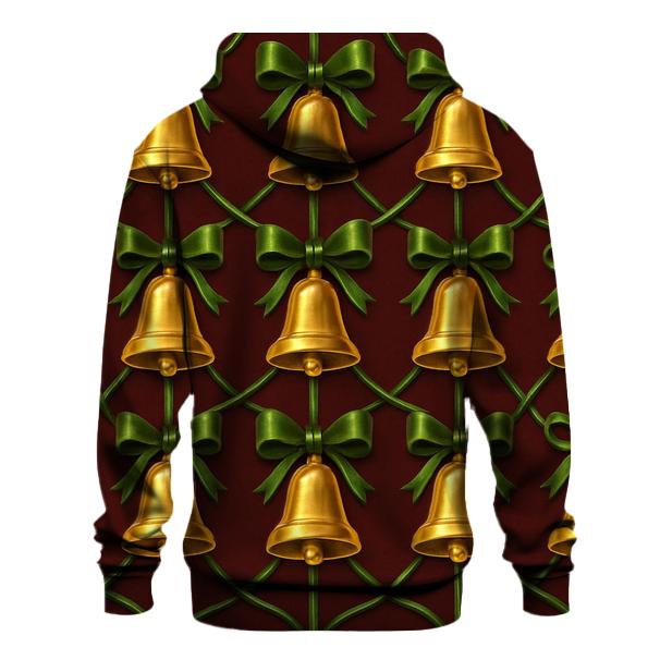 Golden Bell Garland Grid zip-up hoodies