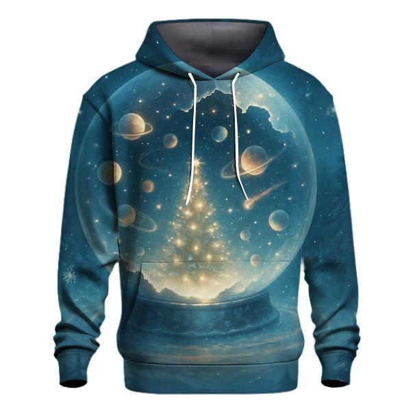 Cosmic Snow Globe Forest pullover hoodies