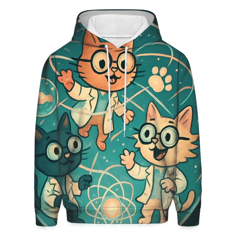 Quantum Lab Scientist Cats heavyweight hoodies