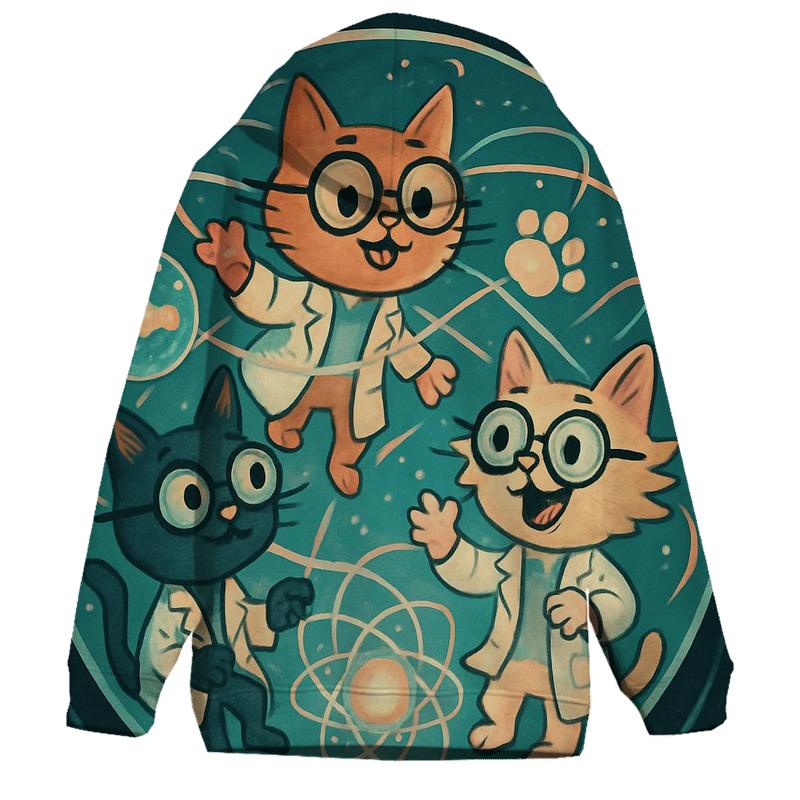 Quantum Lab Scientist Cats heavyweight hoodies