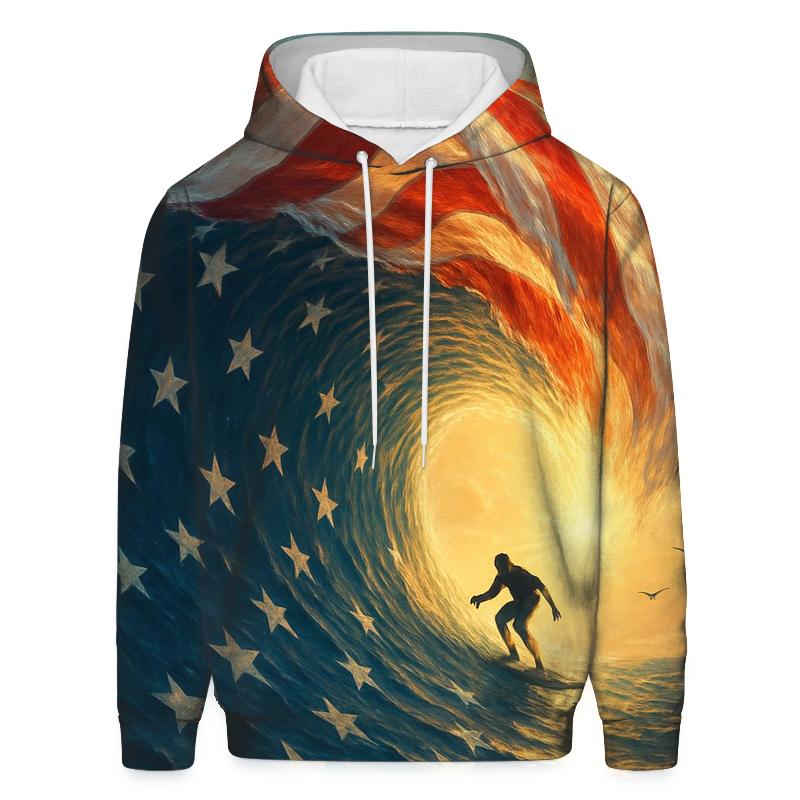 Ocean Waves Of Freedom hoodie styles