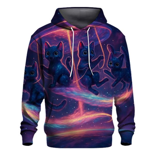 Nebula Carousel Cats graphic hoodies