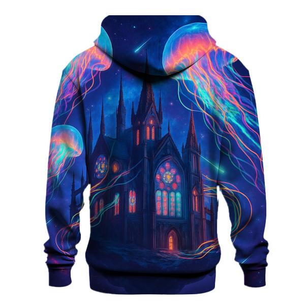 Orbiting Jellyfish Cathedral graphic hoodies