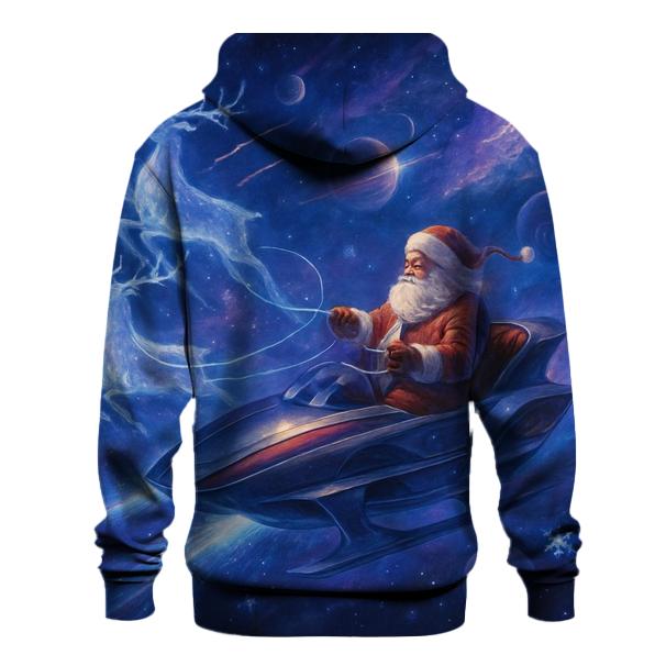 Galactic Sleigh Navigator Santa embroidered hoodies