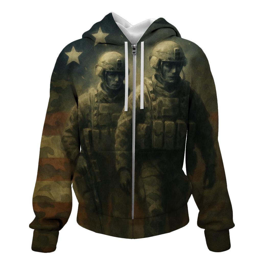 Camouflage Stripes Brothers In Arms hoodies fashion