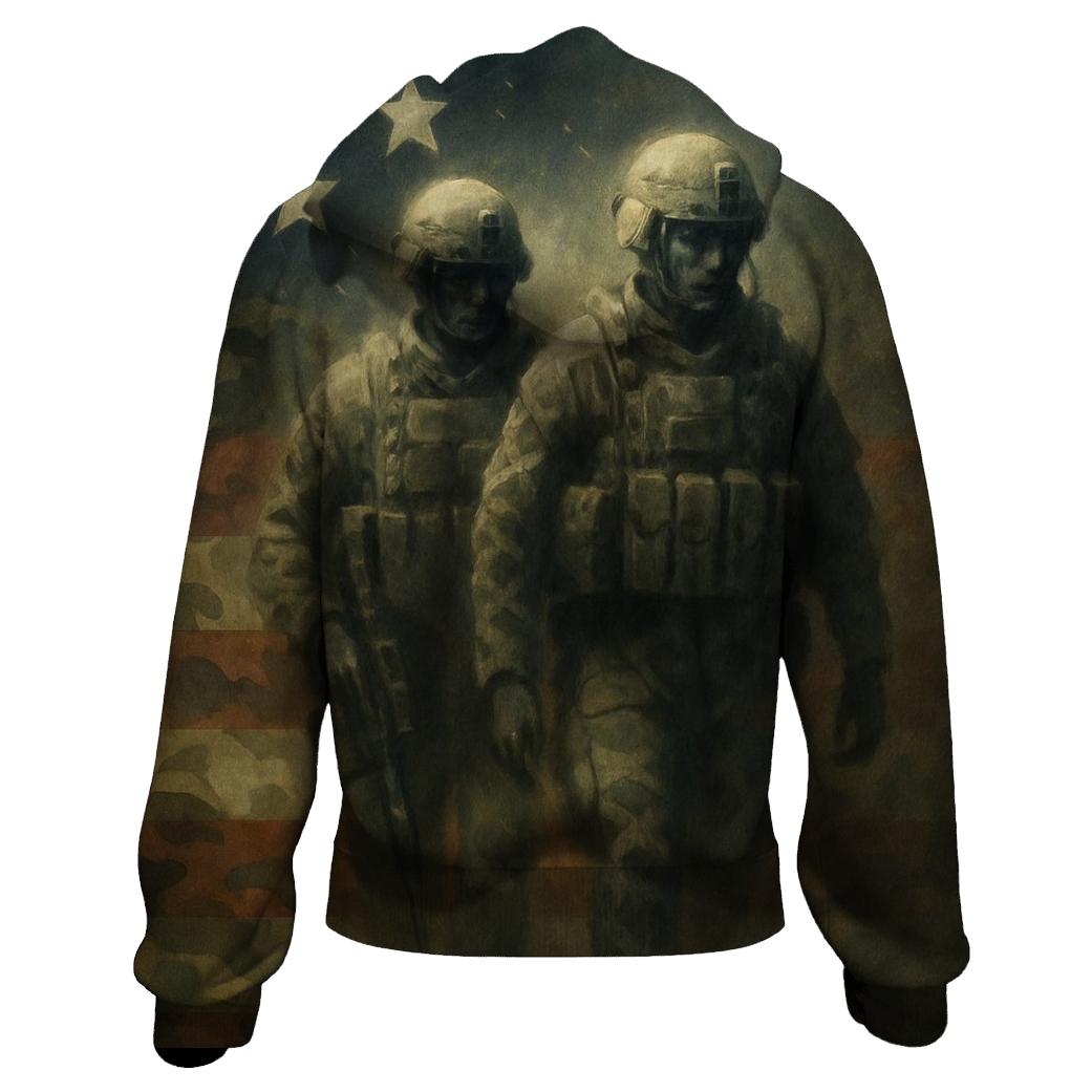 Camouflage Stripes Brothers In Arms hoodies fashion