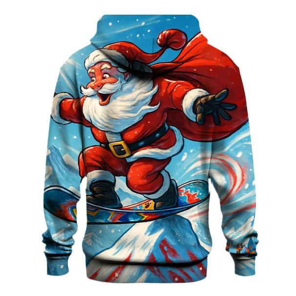 Mountain Summit Snowboard Santa printed hoodies
