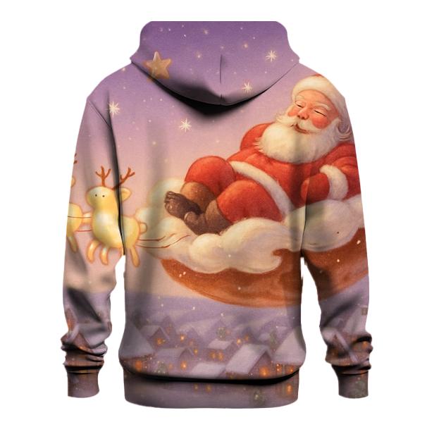 Santa Hot Cocoa Cloud Ride embroidered hoodies