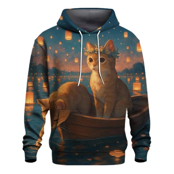 Lantern Festival River Cats embroidered hoodies
