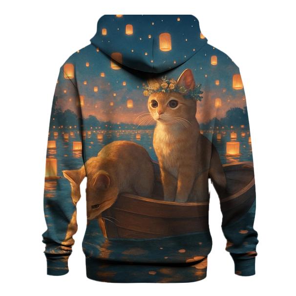Lantern Festival River Cats embroidered hoodies
