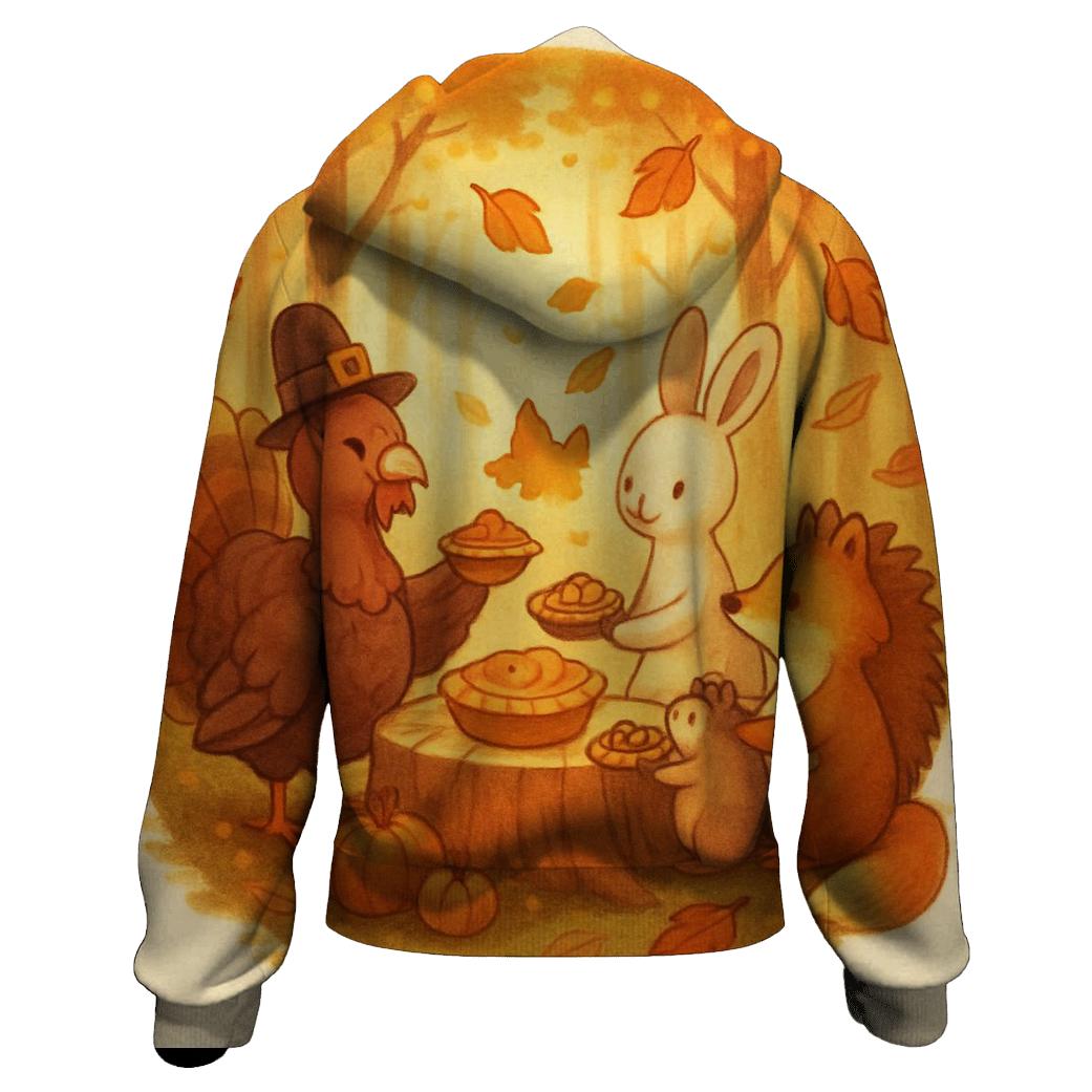 Woodland Friends Giving Feast hoodie styles