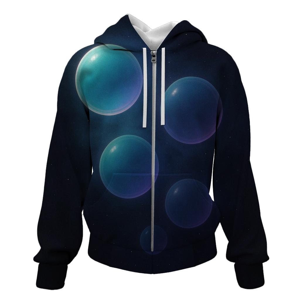 Celestial Prism Drift embroidered hoodies