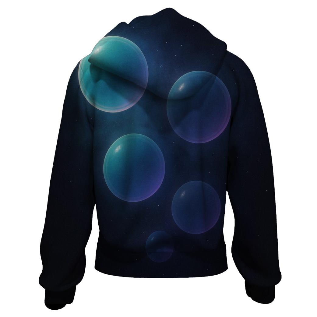 Celestial Prism Drift embroidered hoodies