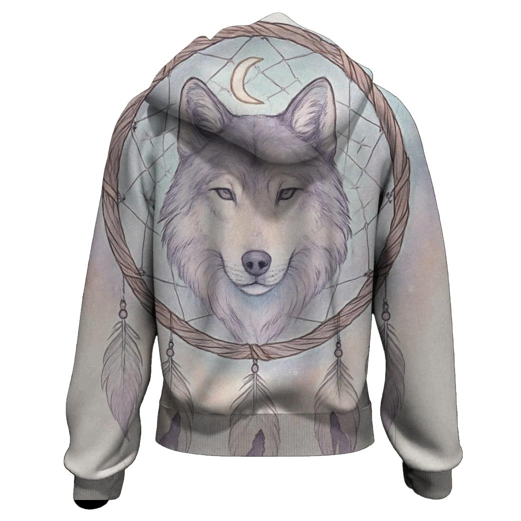 Dreamcatcher Twilight Wolf lightweight hoodies