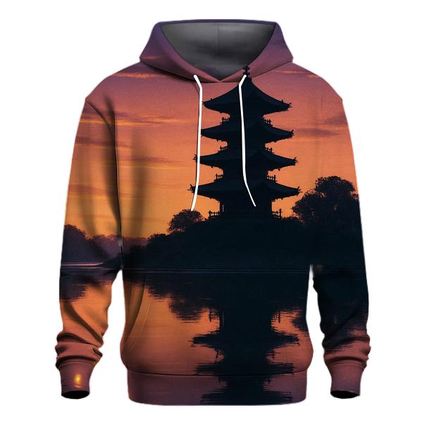 Zen Pagoda At Ember Horizon hoodies fashion