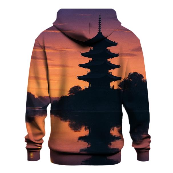 Zen Pagoda At Ember Horizon hoodies fashion